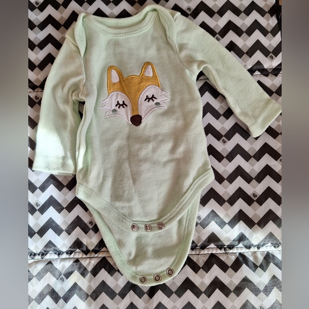 Fox printed onesie